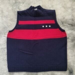 Vintage Norton Studio Women's XL Patriotic Sweater Vest
